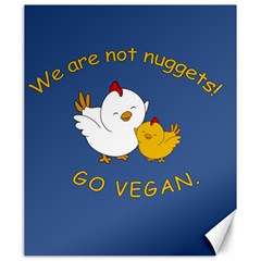 Go Vegan - Cute Chick  Canvas 20  X 24   by Valentinaart