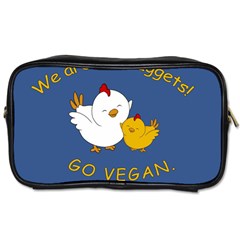 Go Vegan - Cute Chick  Toiletries Bags 2-side by Valentinaart