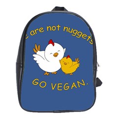 Go Vegan - Cute Chick  School Bag (xl) by Valentinaart