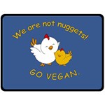 Go Vegan - Cute Chick  Double Sided Fleece Blanket (Large)  80 x60  Blanket Front