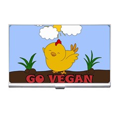 Go Vegan - Cute Chick  Business Card Holders