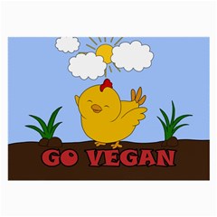 Go Vegan - Cute Chick  Large Glasses Cloth by Valentinaart