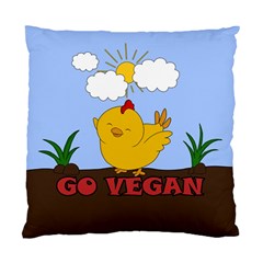 Go Vegan - Cute Chick  Standard Cushion Case (one Side) by Valentinaart