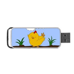 Go Vegan - Cute Chick  Portable Usb Flash (one Side) by Valentinaart