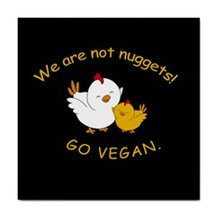 Go Vegan - Cute Chick  Tile Coasters by Valentinaart