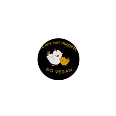 Go Vegan - Cute Chick  1  Mini Buttons by Valentinaart