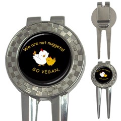 Go Vegan - Cute Chick  3-in-1 Golf Divots by Valentinaart