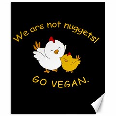 Go Vegan - Cute Chick  Canvas 8  X 10  by Valentinaart