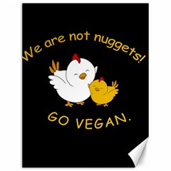 Go Vegan - Cute Chick  Canvas 12  X 16   by Valentinaart