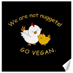 Go Vegan - Cute Chick  Canvas 16  X 16   by Valentinaart