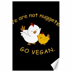 Go Vegan - Cute Chick  Canvas 20  X 30   by Valentinaart