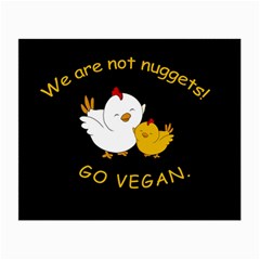 Go Vegan - Cute Chick  Small Glasses Cloth (2-side) by Valentinaart