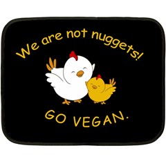 Go Vegan - Cute Chick  Fleece Blanket (mini) by Valentinaart