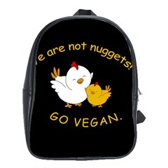 Go Vegan - Cute Chick  School Bag (large)