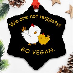 Go Vegan - Cute Chick  Ornament (snowflake) by Valentinaart