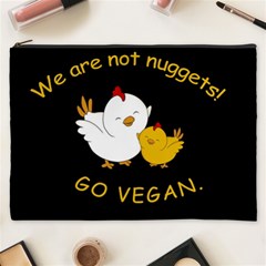 Go Vegan - Cute Chick  Cosmetic Bag (xxxl)  by Valentinaart