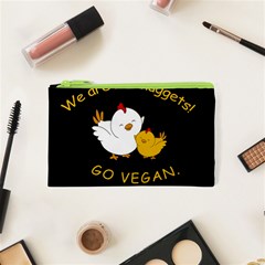 Go Vegan - Cute Chick  Cosmetic Bag (xs) by Valentinaart