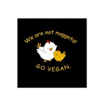 Go Vegan - Cute Chick  Satin Bandana Scarf Front