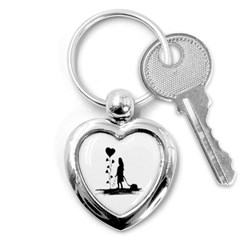 Sowing Love Concept Illustration Small Key Chains (heart)  by dflcprints