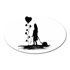 Sowing Love Concept Illustration Small Oval Magnet by dflcprints