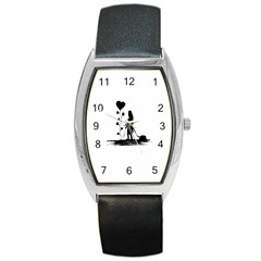 Sowing Love Concept Illustration Small Barrel Style Metal Watch by dflcprints