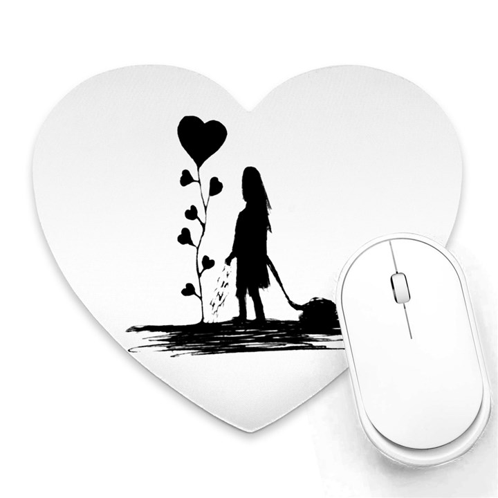 Sowing Love Concept Illustration Small Heart Mousepads