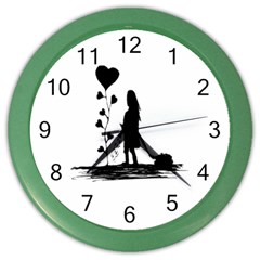 Sowing Love Concept Illustration Small Color Wall Clocks by dflcprints