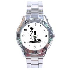 Sowing Love Concept Illustration Small Stainless Steel Analogue Watch by dflcprints