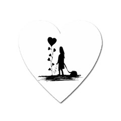 Sowing Love Concept Illustration Small Heart Magnet by dflcprints