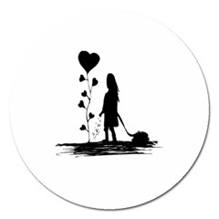 Sowing Love Concept Illustration Small Magnet 5  (round) by dflcprints