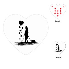 Sowing Love Concept Illustration Small Playing Cards (heart)  by dflcprints