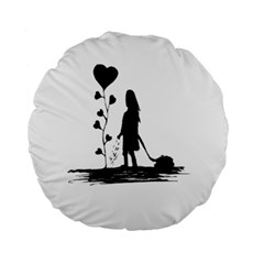 Sowing Love Concept Illustration Small Standard 15  Premium Round Cushions by dflcprints