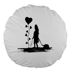 Sowing Love Concept Illustration Small Large 18  Premium Round Cushions by dflcprints