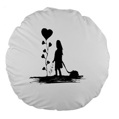 Sowing Love Concept Illustration Small Large 18  Premium Flano Round Cushions by dflcprints