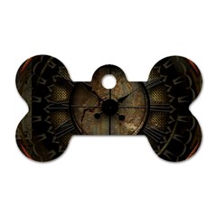 Steampunk, Wonderful Noble Steampunnk Design Dog Tag Bone (two Sides) by FantasyWorld7