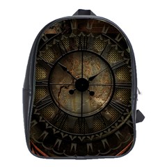 Steampunk, Wonderful Noble Steampunnk Design School Bag (xl) by FantasyWorld7