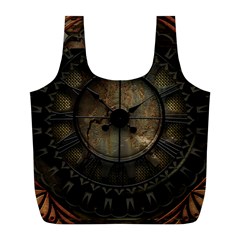 Steampunk, Wonderful Noble Steampunnk Design Full Print Recycle Bags (l)  by FantasyWorld7