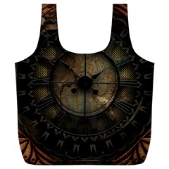 Steampunk, Wonderful Noble Steampunnk Design Full Print Recycle Bags (l)  by FantasyWorld7