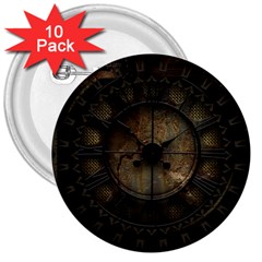 Steampunk, Wonderful Noble Steampunnk Design 3  Buttons (10 Pack)  by FantasyWorld7