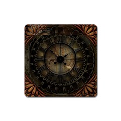 Steampunk, Wonderful Noble Steampunnk Design Square Magnet