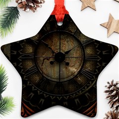 Steampunk, Wonderful Noble Steampunnk Design Star Ornament (two Sides) by FantasyWorld7