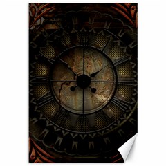 Steampunk, Wonderful Noble Steampunnk Design Canvas 12  X 18   by FantasyWorld7