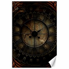 Steampunk, Wonderful Noble Steampunnk Design Canvas 24  X 36  by FantasyWorld7