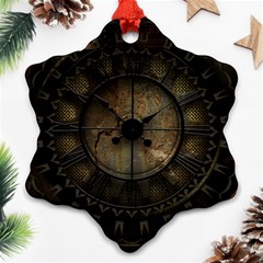 Steampunk, Wonderful Noble Steampunnk Design Ornament (snowflake) by FantasyWorld7