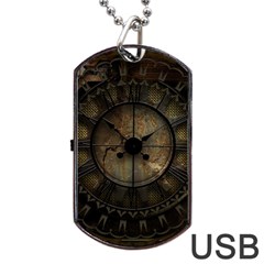 Steampunk, Wonderful Noble Steampunnk Design Dog Tag Usb Flash (two Sides) by FantasyWorld7