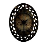 Steampunk, Wonderful Noble Steampunnk Design Ornament (Oval Filigree) Front