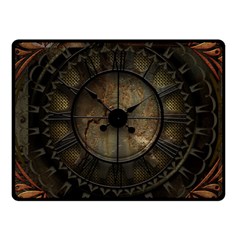 Steampunk, Wonderful Noble Steampunnk Design Double Sided Fleece Blanket (small)  by FantasyWorld7