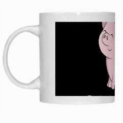 Go Vegan - Cute Pig White Mugs by Valentinaart