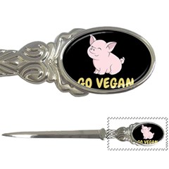 Go Vegan - Cute Pig Letter Openers by Valentinaart