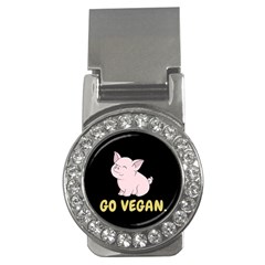 Go Vegan - Cute Pig Money Clips (cz)  by Valentinaart